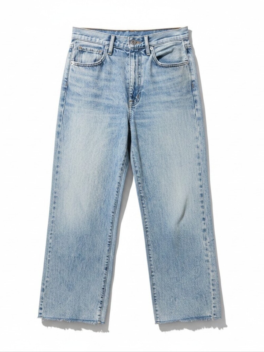Slvrlake Premium Denim Light Wash Raw Hem Jeans Sz 26 Made in LA